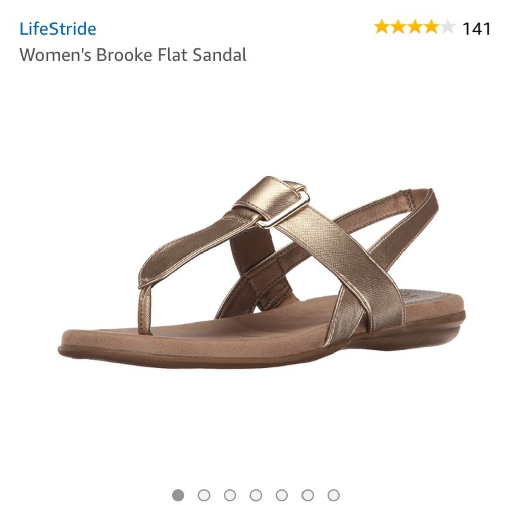 2 for $25! Gold LifeStride “Brooke” sandals.